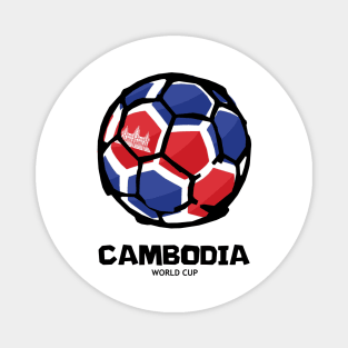 Cambodia Football Country Flag Magnet